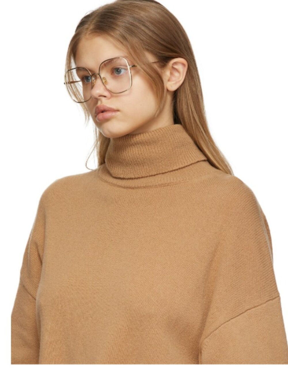 Chloe Oversized Gold Square Metal Glasses CH0038O excellent pre-owned condition